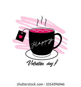 cup of tea on valentine day