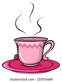 Taza de té sobre fondo blanco