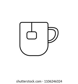 a cup of tea outline icon. Element of kitchen tools icon for mobile concept and web apps. Thin line a cup of tea outline icon can be used for web and mobile