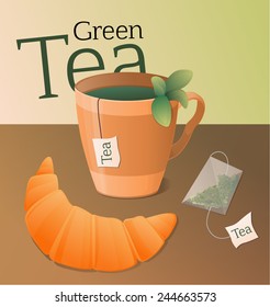 cup of tea, pastries, sweets