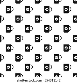 Cup of tea pattern. Simple illustration of cup of tea vector pattern for web design