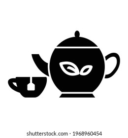 Un Signo Y Símbolos Del Vector De Icono De La Taza Y De La Caza De Té.