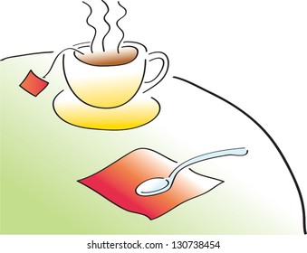 A cup of Tea. Remove the string and it becomes a cup of coffee.