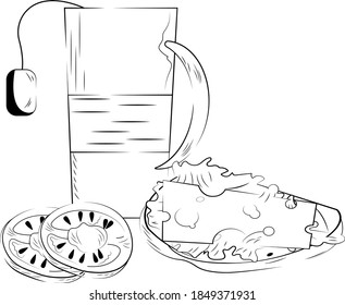 Taza de té y sándwich, Desayuno
