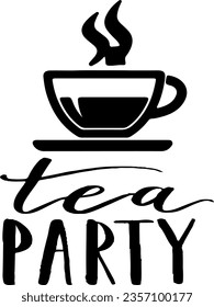 a cup of tea slogan vector design.