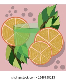Cup of tea surrounded by cloves of orange and leaves
