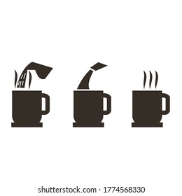 diseño vectorial de símbolo de taza de té