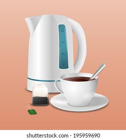 cup of tea and teapot