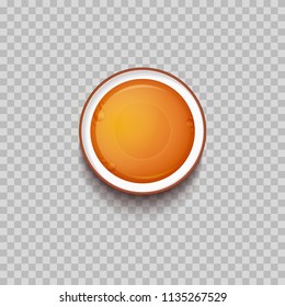 Cup of tea. Top view. Realistic 3d icon. Isolated. Vector.