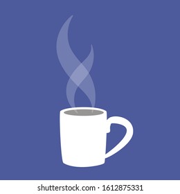 Cup of tea in trendy flat style. Vector illustration.