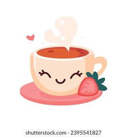 Cup of tea . vector cartoon tea cup