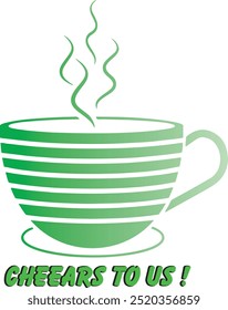 Cup of tea vector Green