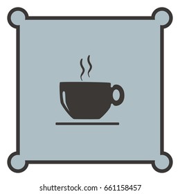 Cup tea, vector icon