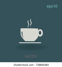 Cup tea, vector icon