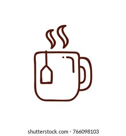 cup tea vector icon