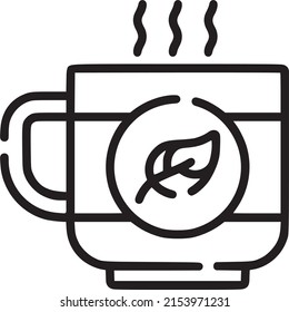 Cup aus Tee, Vektorsymbol, Teekarte, Symbol für die heißen Teebecher, EPS