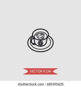 Cup, tea vector icon, illustration symbol