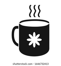 Cup of tea Vektorillustration Symbol.Schwarze Vektorillustration Symbol einzeln auf weißem Hintergrund Tasse Tee.