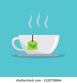 A cup of tea vector illustration on isolated background