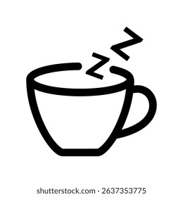 Cup of tea with Zzz lines, suggesting relaxation or soothing effect