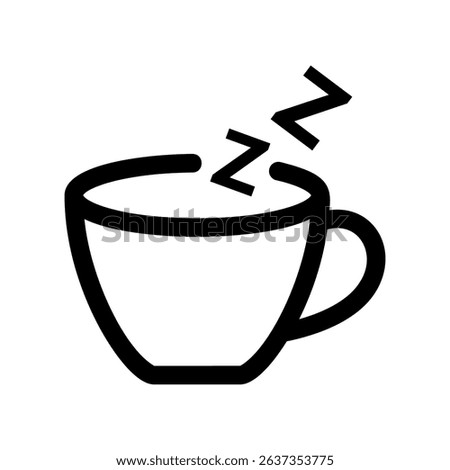 Cup of tea with Zzz lines, suggesting relaxation or soothing effect