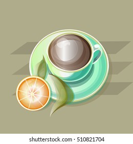 Cup of tea.Vector illustration.