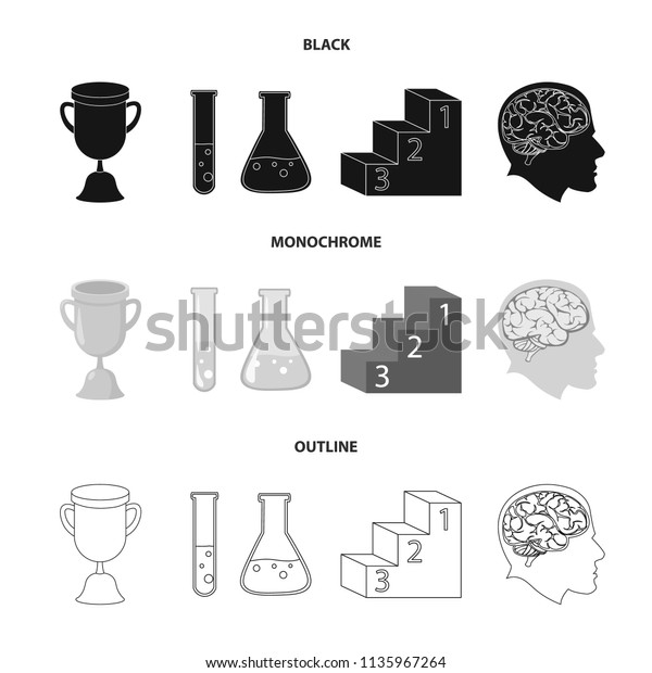 Cup Test Tubes Reagent Pedestal Man Stock Vector Royalty