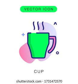 Cup tourist eguipment isolated icon. Tools for hiking.