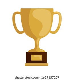 cup trophy award isolated icon vector illustration design