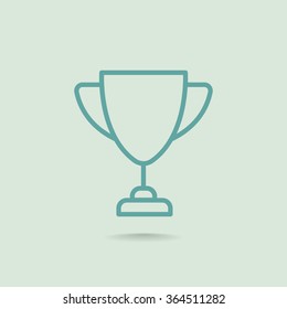 Cup trophy. Award, prize, champion icon