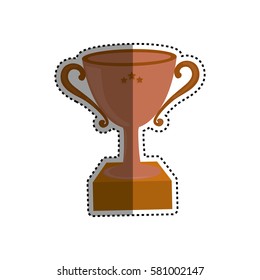 Cup trophy championship icon vector illustration graphic design