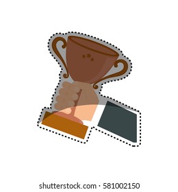 Cup trophy championship icon vector illustration graphic design