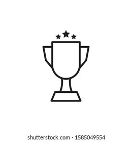 Cup trophy icon design isolated on white background. Vector illustration