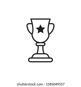 Cup trophy icon design isolated on white background. Vector illustration