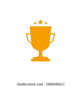 Cup trophy icon design isolated on white background. Vector illustration