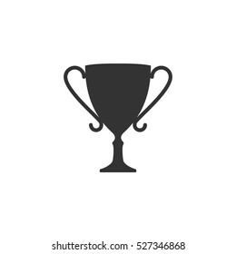 Cup trophy icon flat. Illustration isolated vector sign symbol