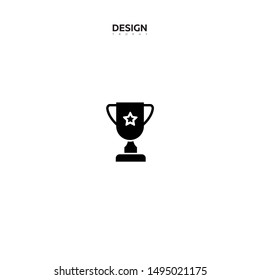Cup trophy icon on a white background, vector icon.
