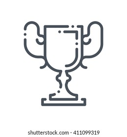Cup, trophy icon suitable for info graphics, websites and print media and  interfaces. Hand drawn style, line, vector icon.