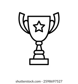 Cup or trophy icon for winner or champion of competition
