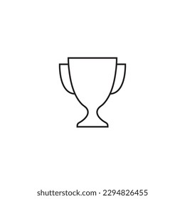 Cup trophy line icon, logo vector