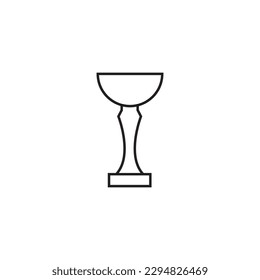 Cup trophy line icon, logo vector