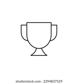Cup trophy line icon, logo vector