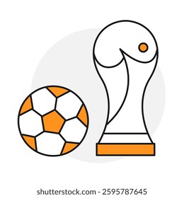 Cup – Trophy Representing Victory and Achievement in Football icon with editable stroke.