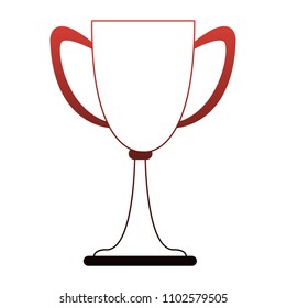 Cup trophy symbol red lines