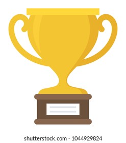 A winner’s cup, trophy symbolises victory