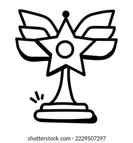 A winner’s cup, trophy symbolises victory