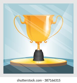 Cup trophy. Vector.