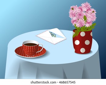 Cup and vase spotted