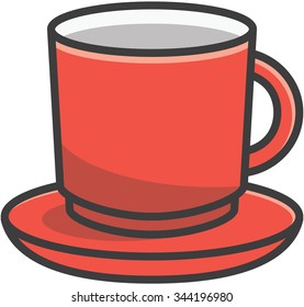 Cup Vector Cartoon Illustration Stock Vector (Royalty Free) 344196980 ...