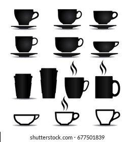 cup vector coffe and tea